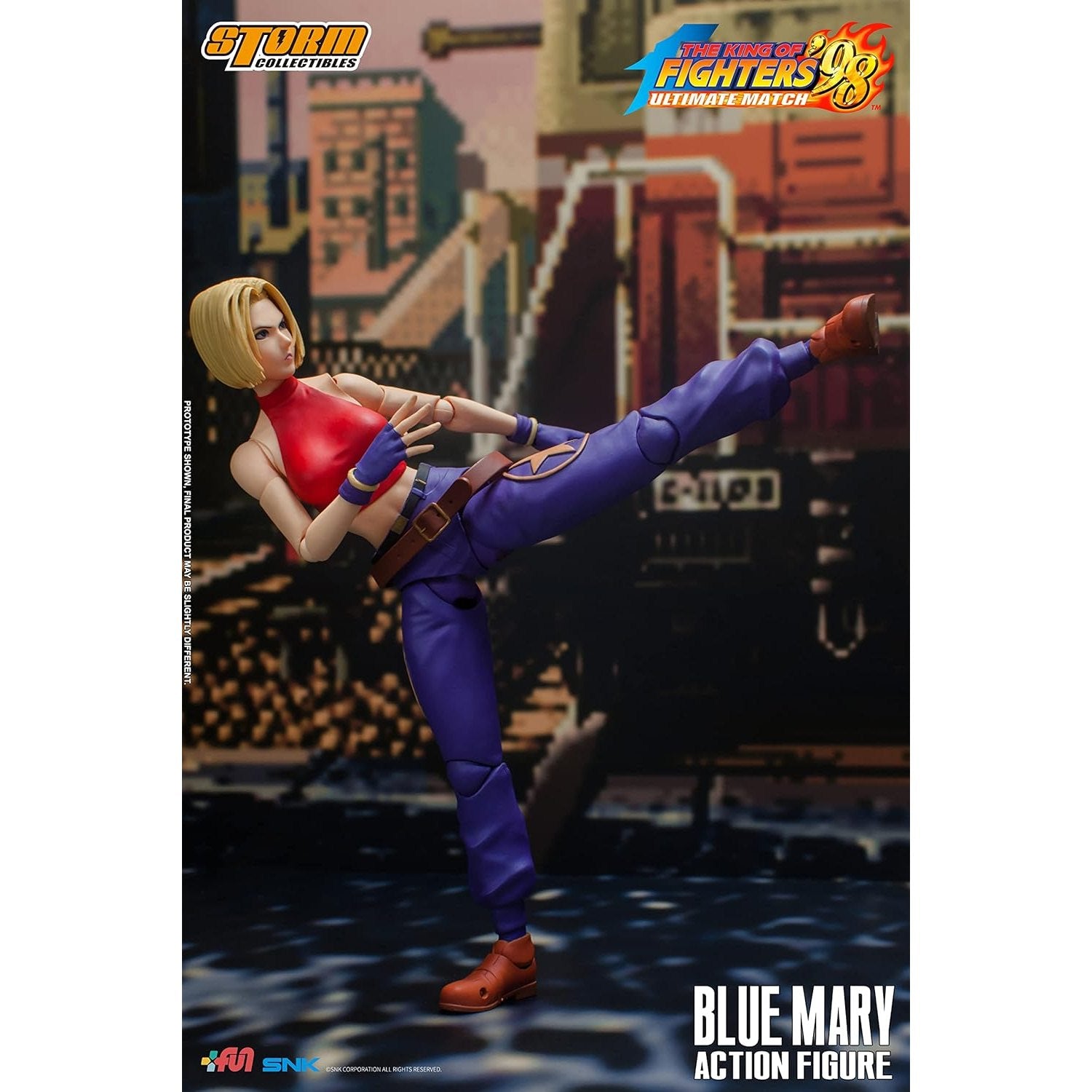 The King of Fighters '98 Blue Mary 1/12 Scale Action Figure - Storm Collectibles