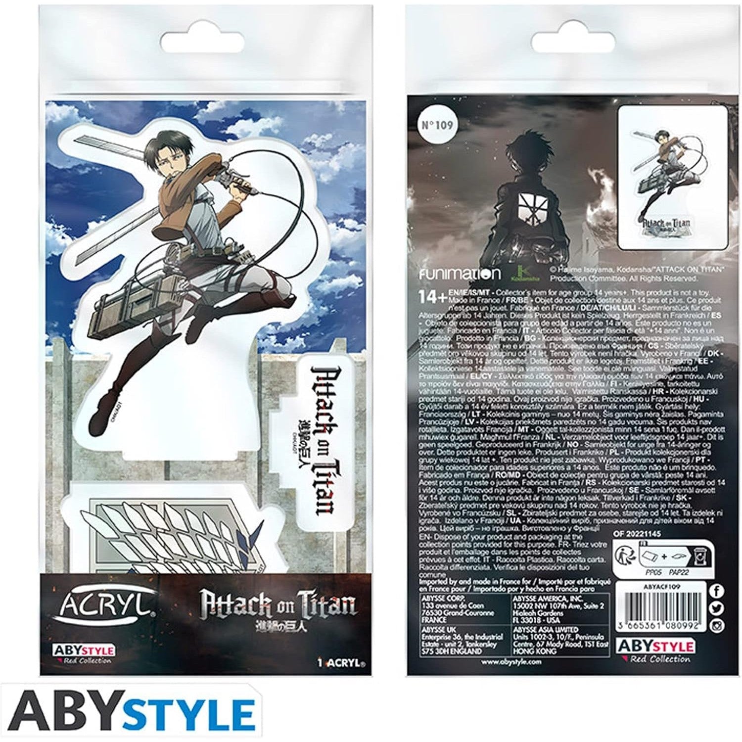 Attack on Titan Season 3 Levi Acrylic Figure - ABYstyle - Acryl