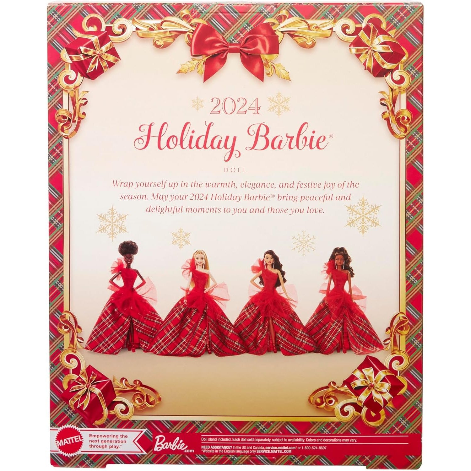2024 Holiday Barbie Doll (White with Blonde Hair, Plaid Dress) - Matte JustPressPlayOnline 2024 Holiday Barbie Doll (White with Blonde Hair, Plaid Dress) - Matte JustPressPlayOnline