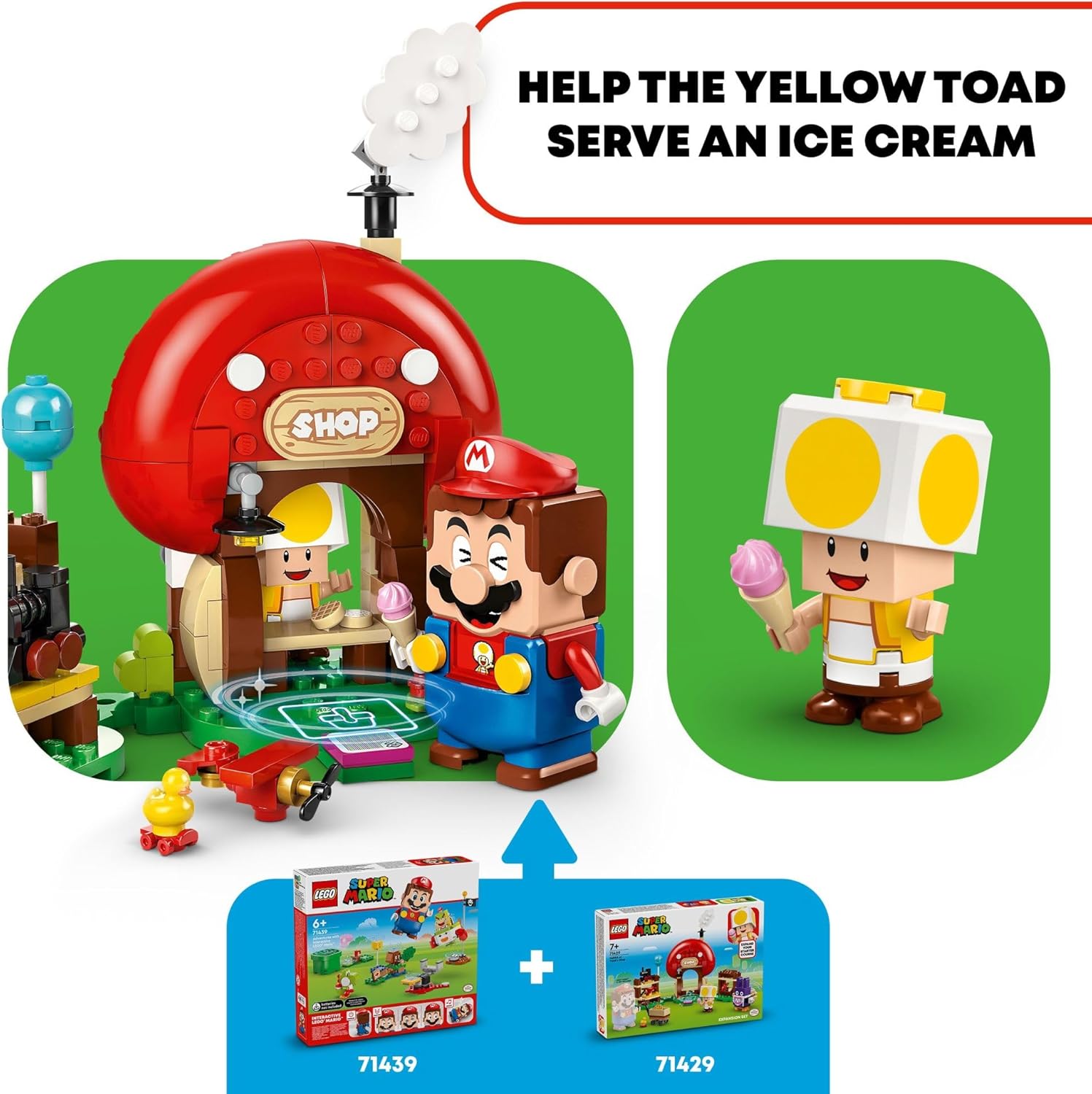 LEGO Super Mario Buildable Game Nabbit at Toad's Shop Expansion Set - LEGO #71429