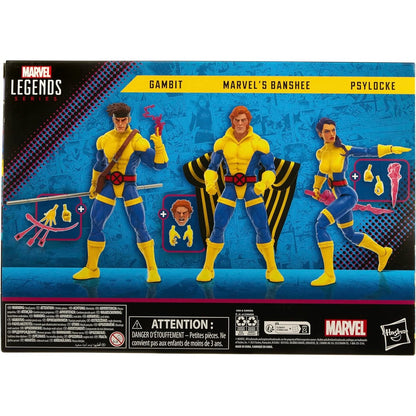 The Uncanny X-Men 60th Anniversary Banshee, Gambit, & Psylocke Action Figure 3-Pack - Hasbro - Marvel Legends
