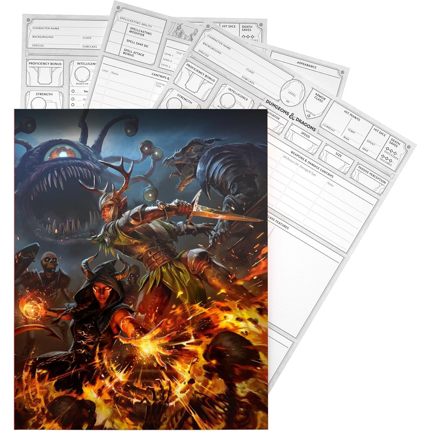 Dungeons & Dragons Character Sheets - 50 Sheets, Double-Sided - 5th Edition 2024
