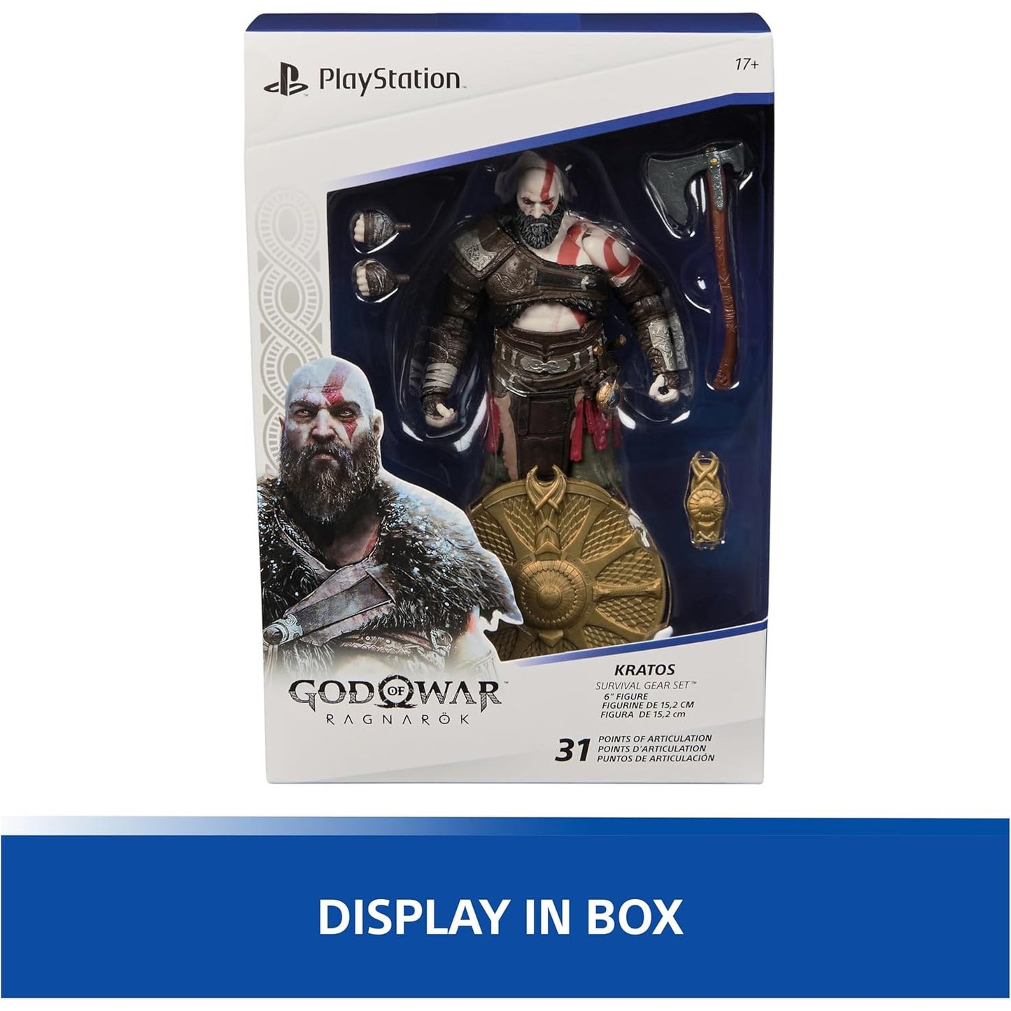 God of War: Ragnarok Kratos 6" Action Figure - Spin Master Ltd. - PlayStation: The Shapes Collection