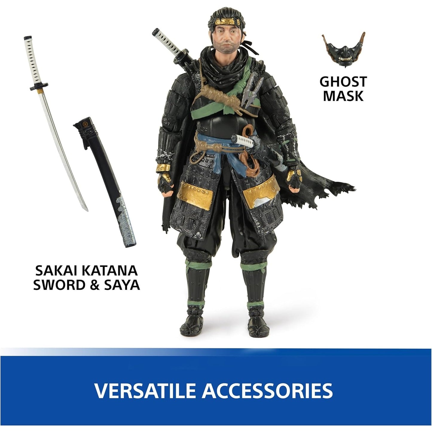 Ghost of Tsushima Jin Sakai 6" Action Figure - Spin Master Ltd. - PlayStation: The Shapes Collection