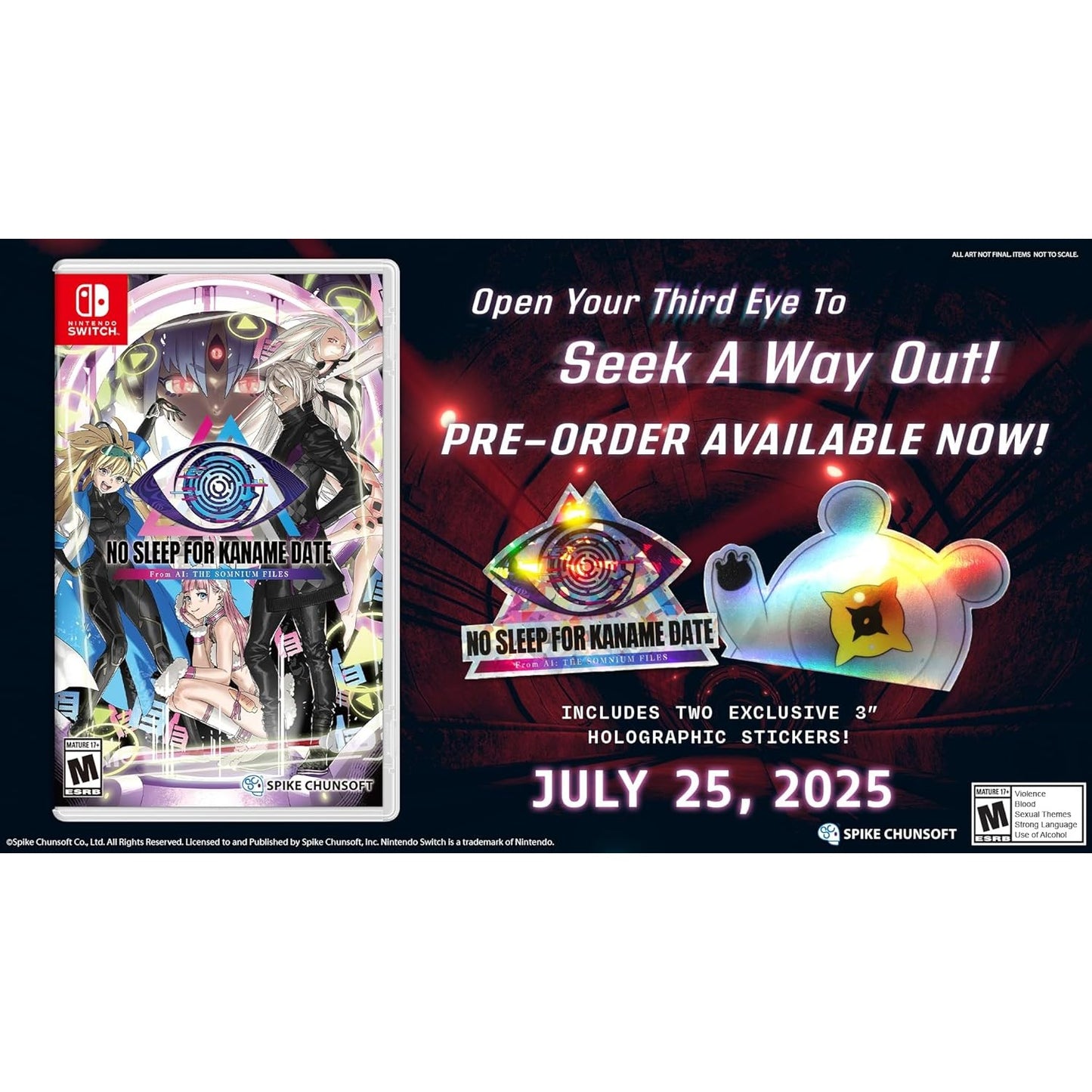 No Sleep For Kaname Date - From AI: The Somnium Files - Nintendo Switch - Spike Chunsoft