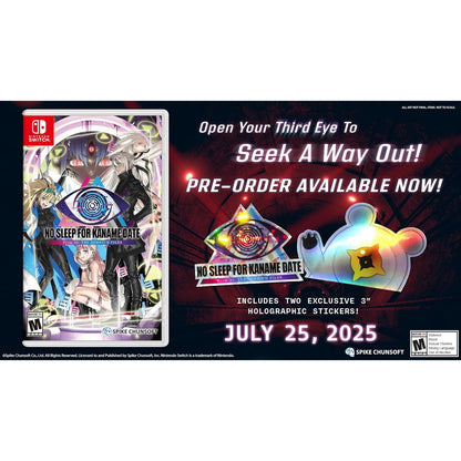 No Sleep For Kaname Date - From AI: The Somnium Files - Nintendo Switch - Spike Chunsoft