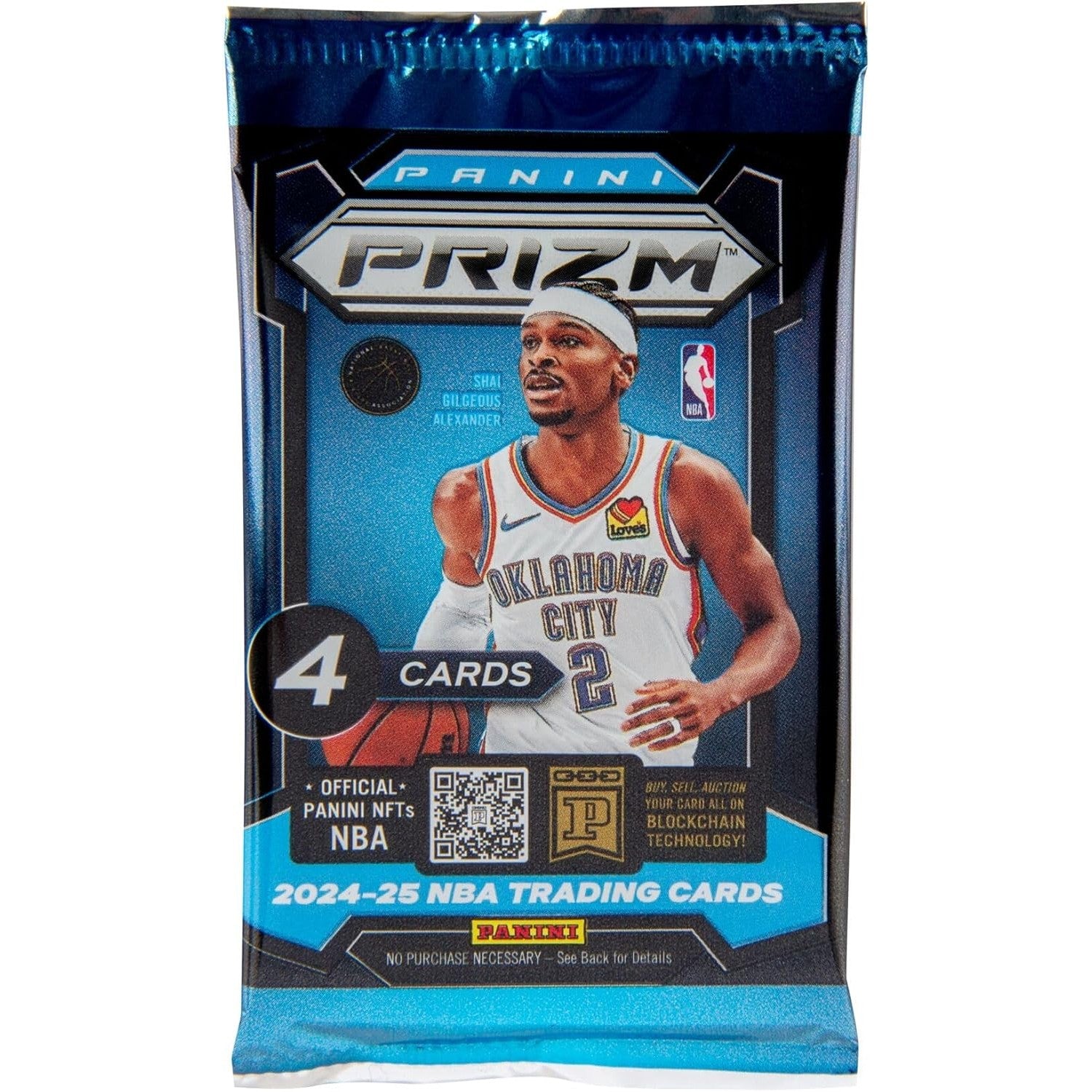 2024-25 Prizm NBA Basketball Pack - 4 Trading Cards - Panini