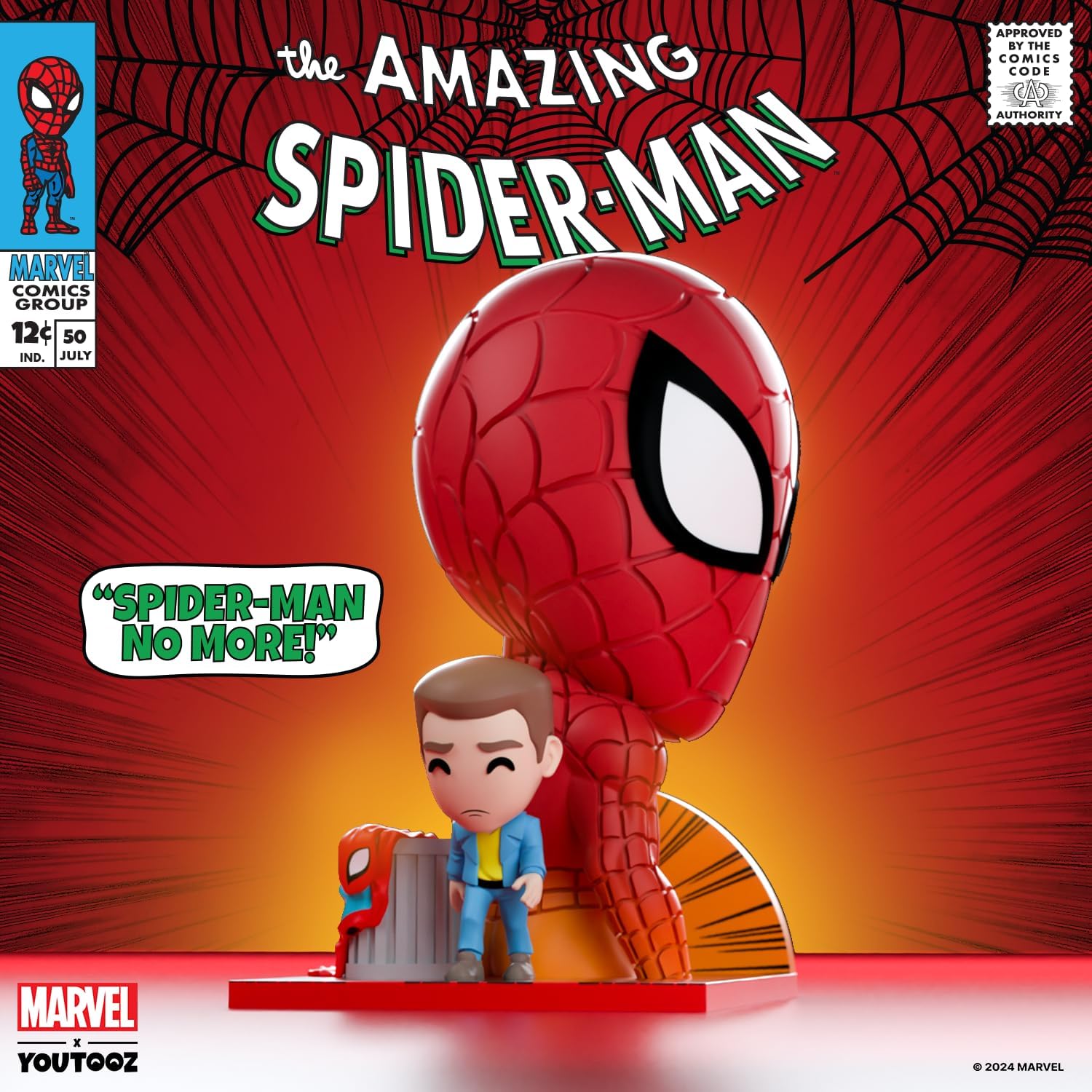 Amazing Fantasy #50 Spider-Man & Peter Parker Vinyl Figure - Youtooz Marvel Comics Collection #1