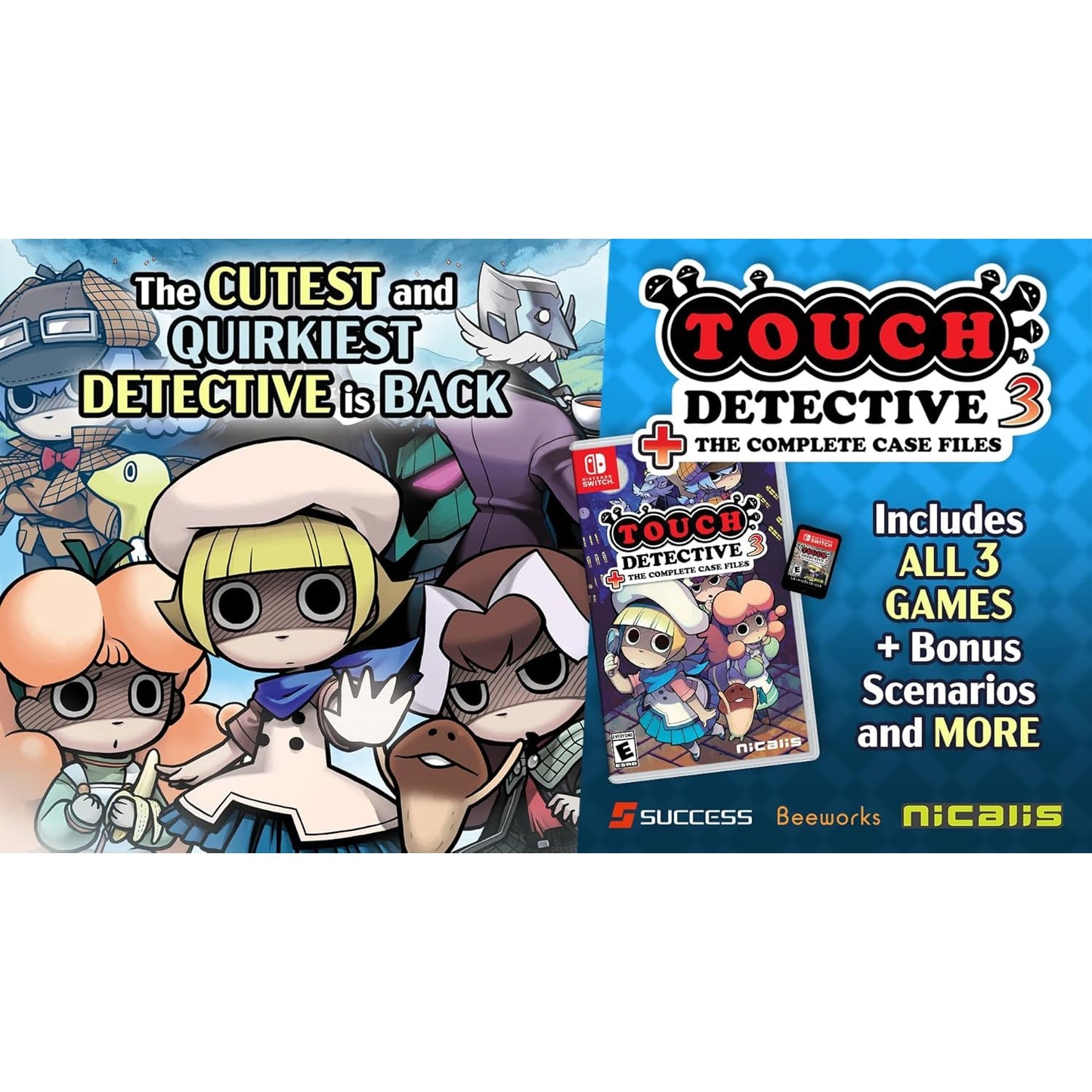 Touch Detective 3 + The Complete Case Files - Nintendo Switch - Nicalis