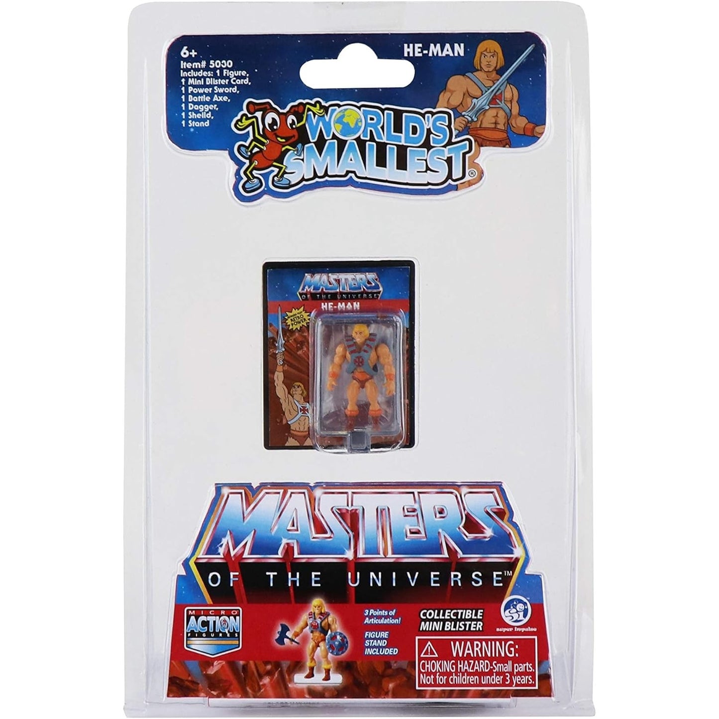 Masters of the Universe Micro Action Figure - 1 Random Character, 4 Possible - World's Smallest