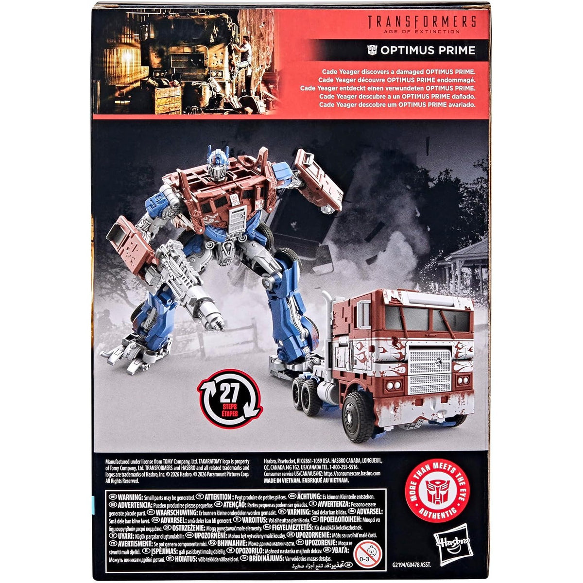 Transformers: Age of Extinction Optimus Prime 6.75-Inch Voyager Class Action Figure - Hasbro - Studio Series