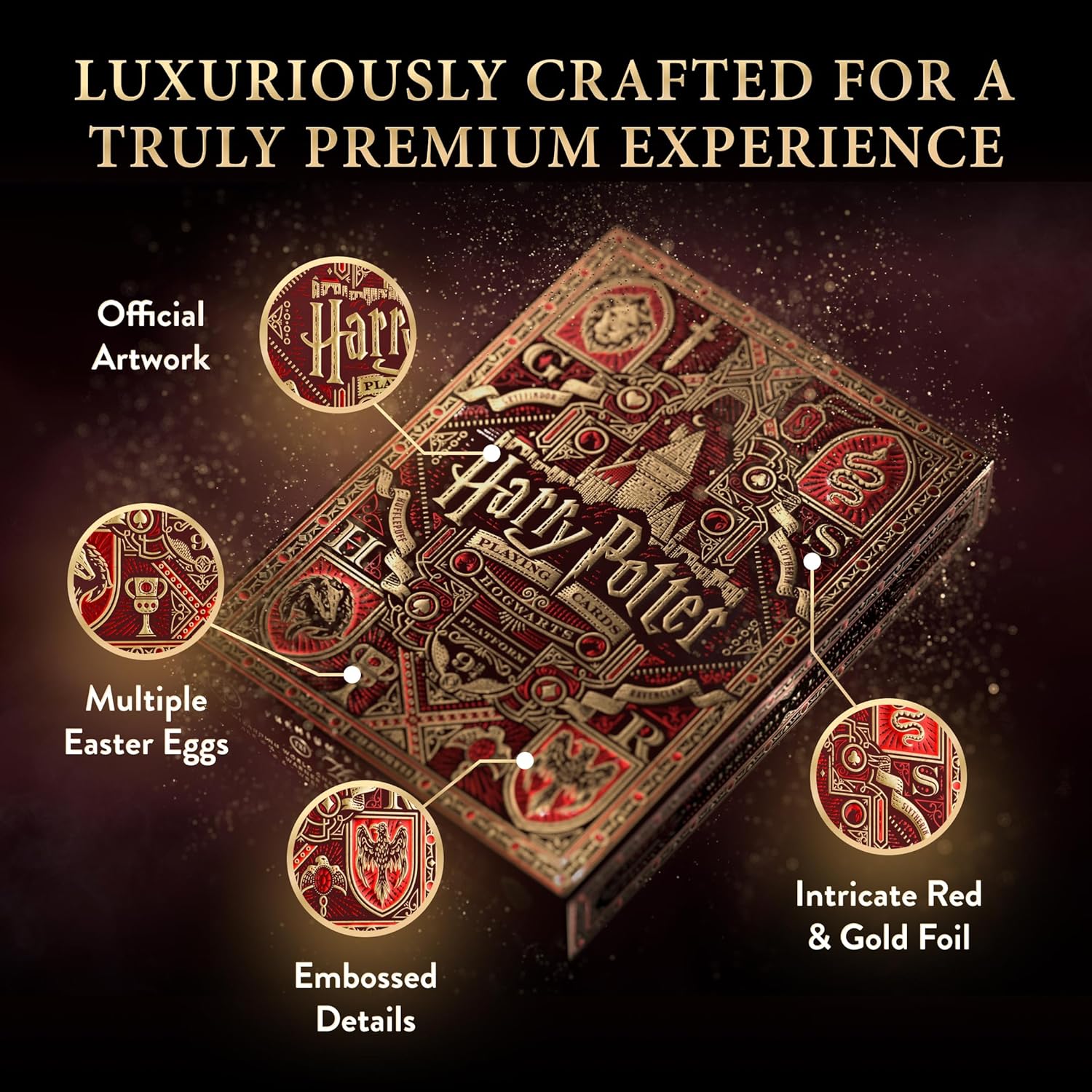Harry Potter Gryffindor Red Foil Playing Cards - Theory11