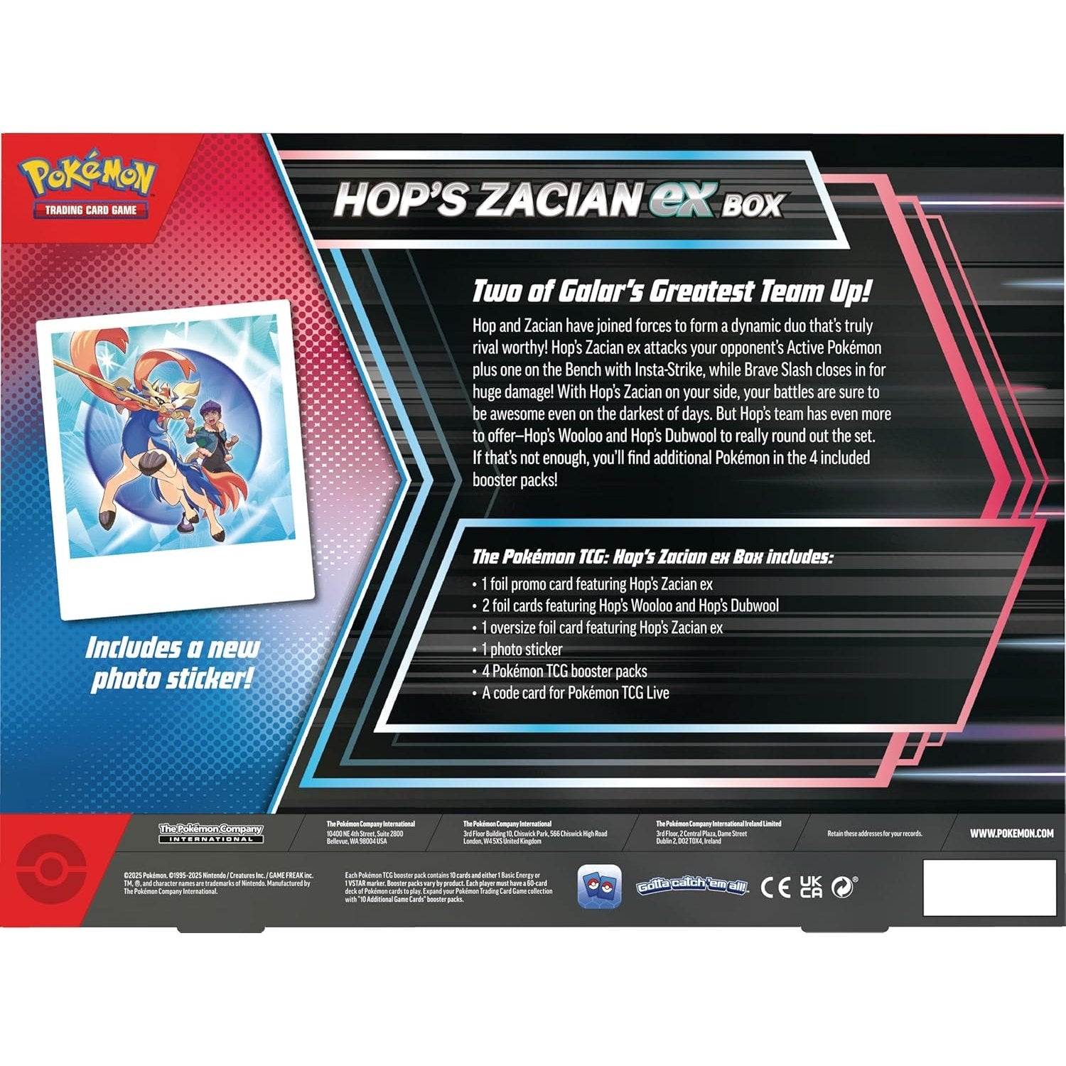 Hop's Zacian EX Box