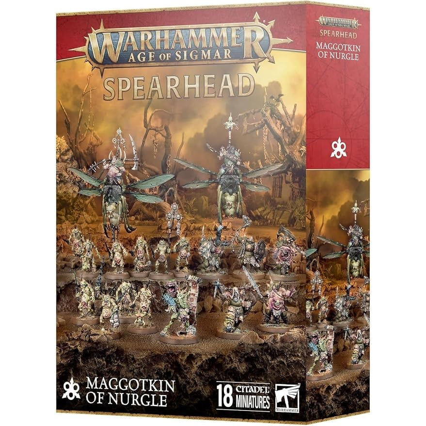 Warhammer: Age of Sigmar Spearhead Maggotkin of Nurgle - 18 Citadel Miniatures - Games Workshop