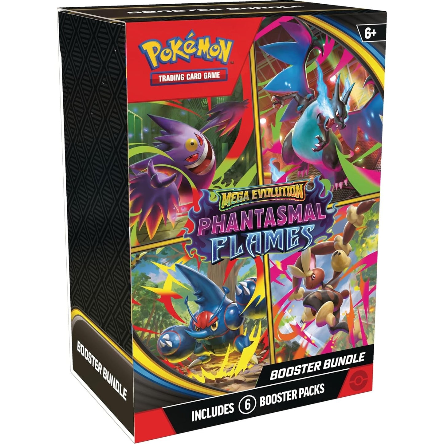 Pokémon TCG: Mega Evolution—Phantasmal Flames Booster Bundle - 6 Packs, Ages 6+