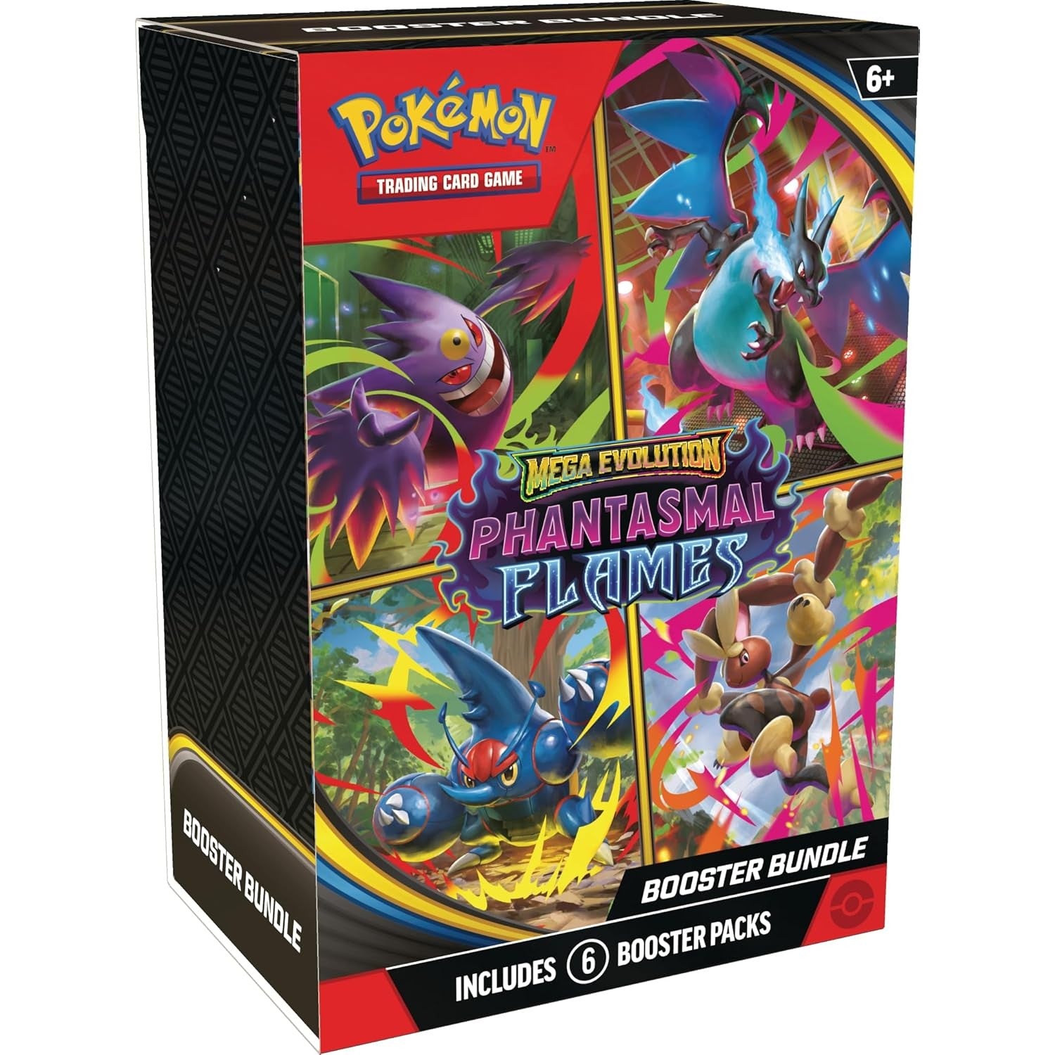 Pokémon TCG: Mega Evolution—Phantasmal Flames Booster Bundle - 6 Packs, Ages 6+