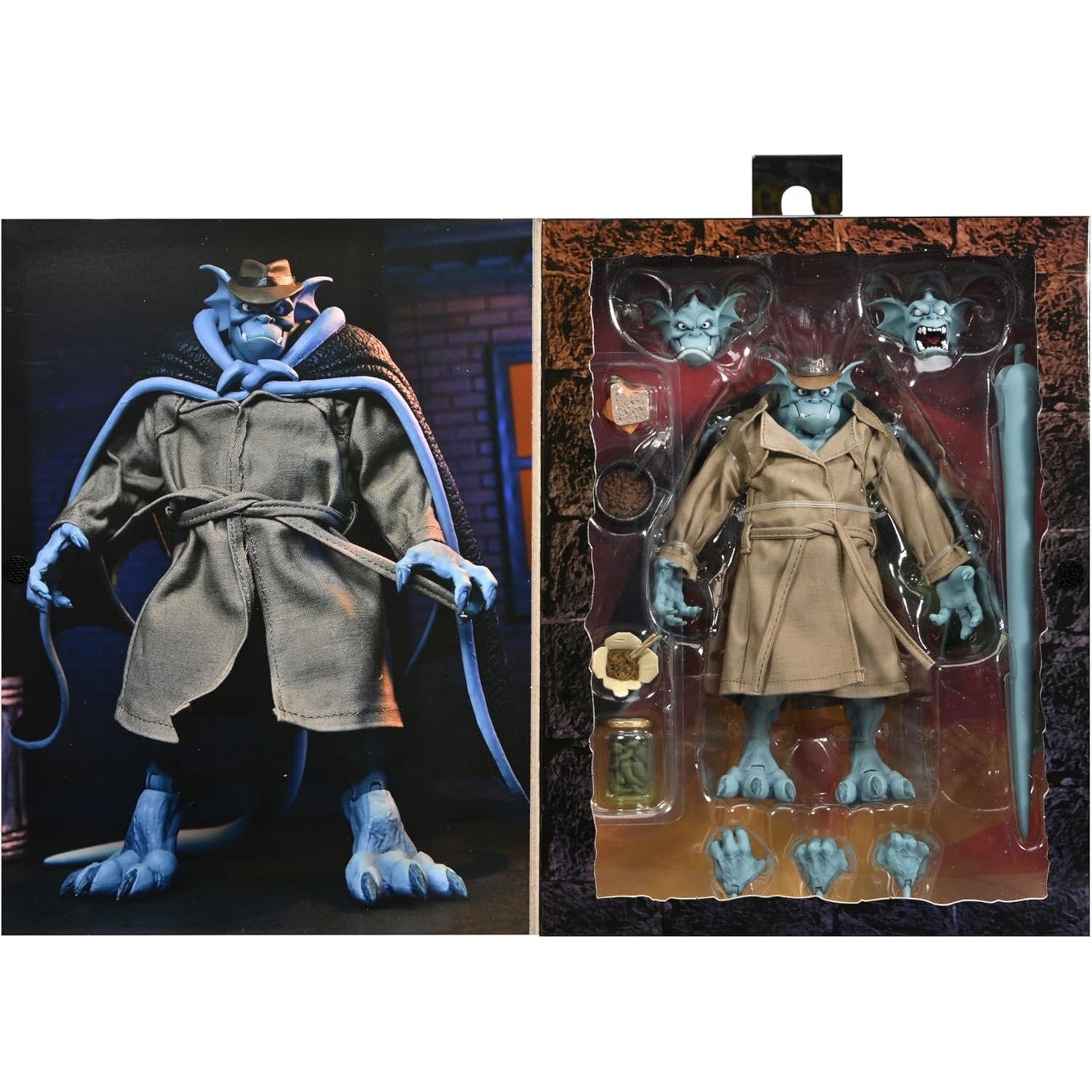 Gargoyles Detective Broadway "Silver Falcon" Closed Wings Action Figure - NECA, Disney