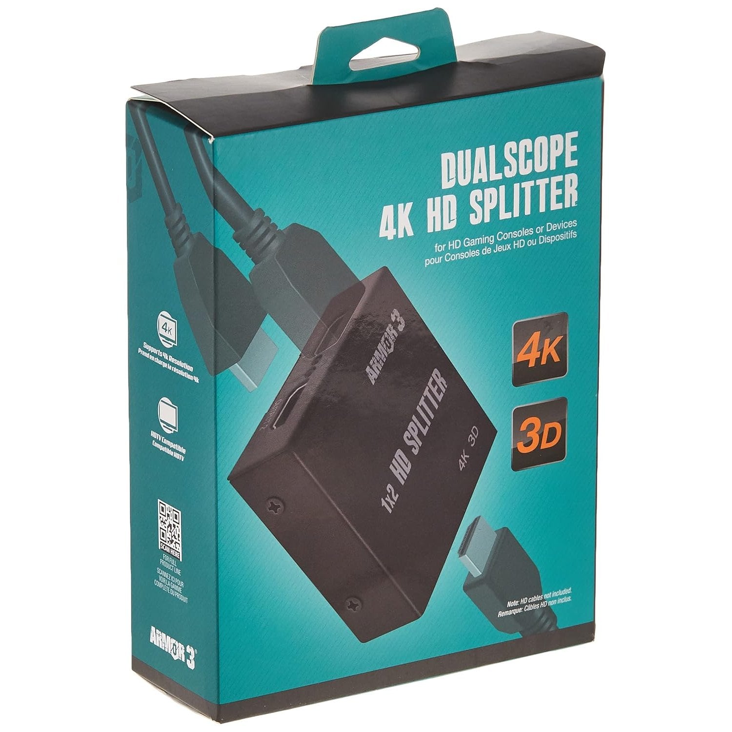 Dualscope 4K HD Splitter - Xbox One, Wii, Switch, PlayStation 4, etc. - Armor3