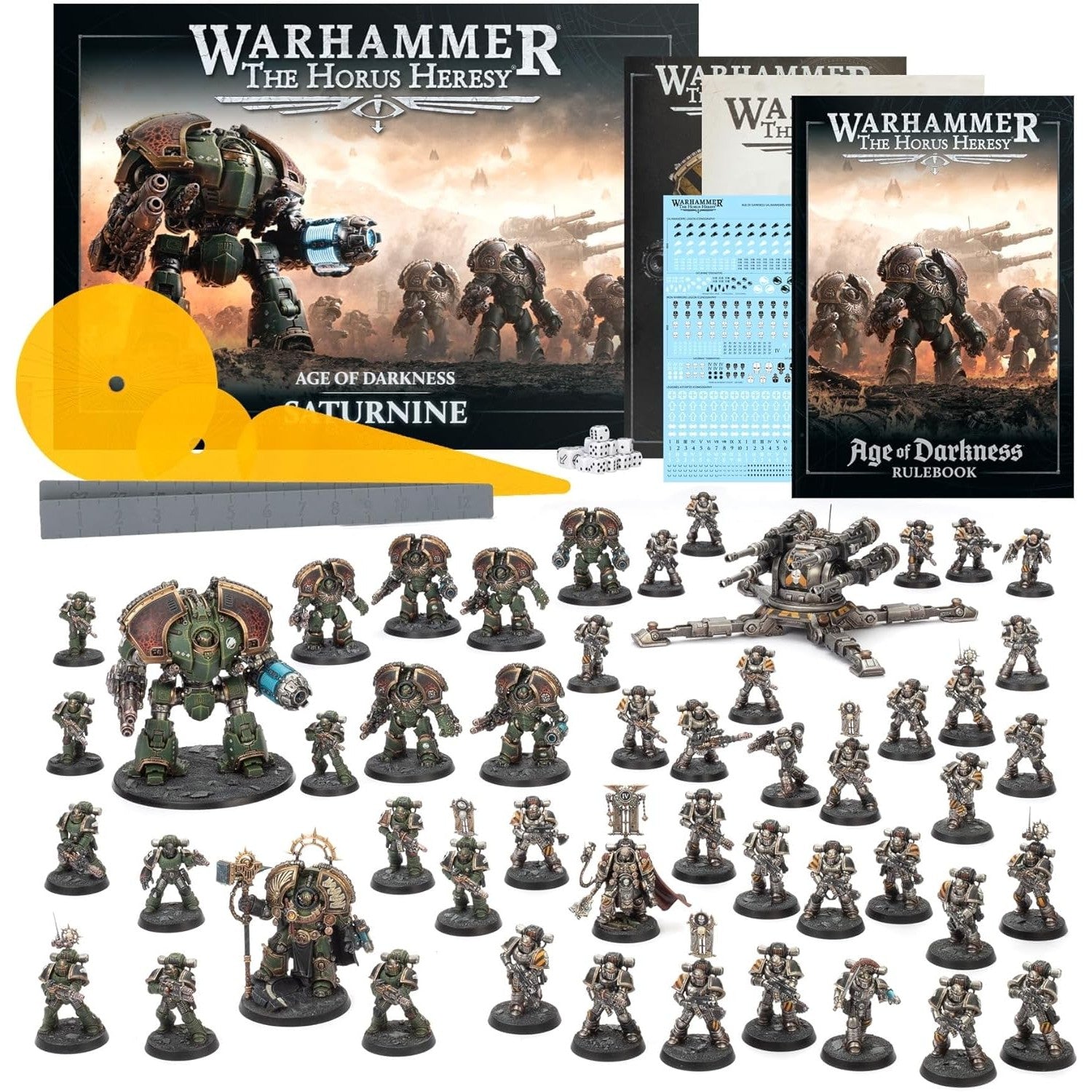 Warhammer: The Horus Heresy Age of Darkness Satunine Boxed Set - Games Workshop - 50 Miniatures, Rulebook, Dice & More!