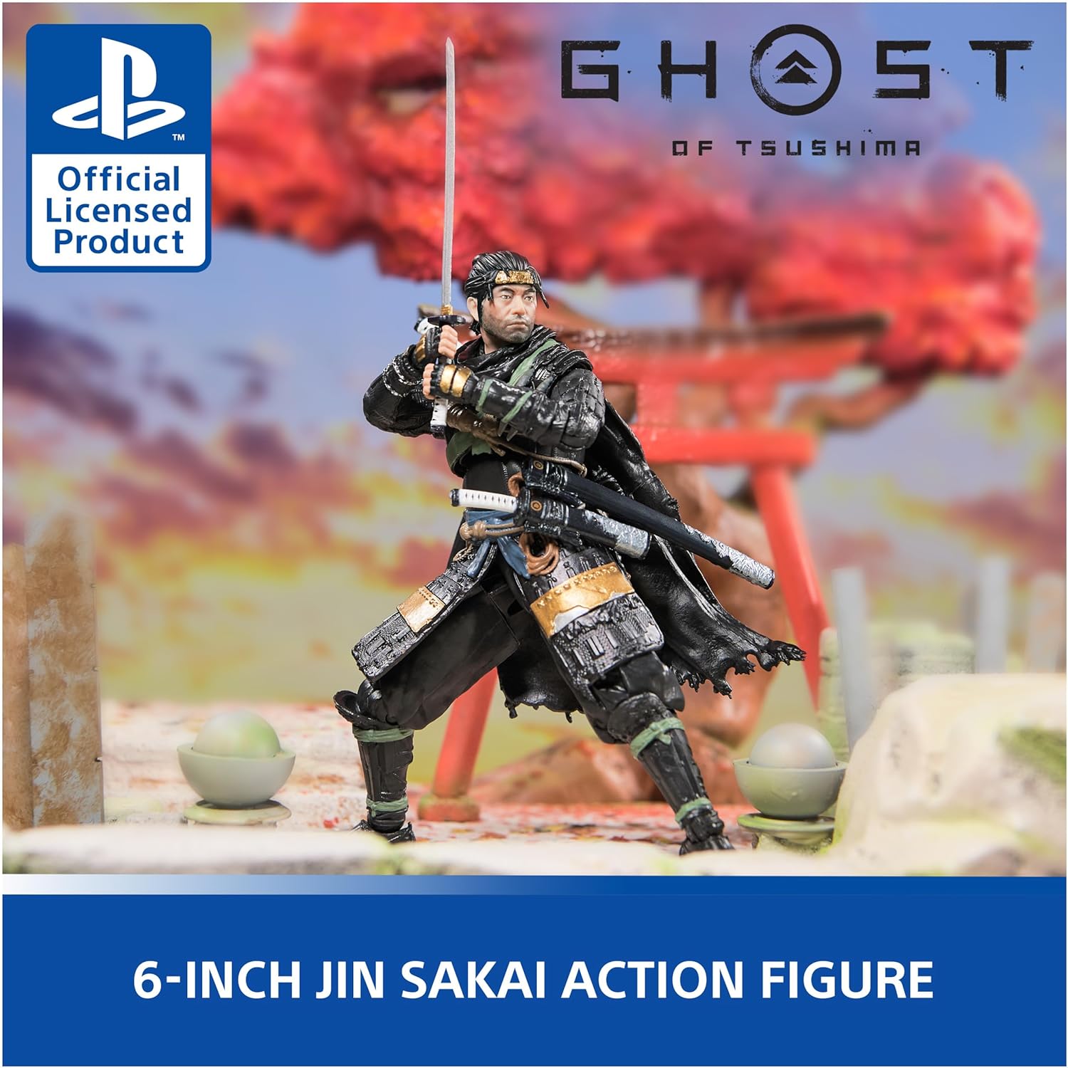 Ghost of Tsushima Jin Sakai 6" Action Figure - Spin Master Ltd. - PlayStation: The Shapes Collection