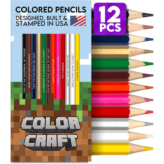 Color Craft Minecraft Inspired Colored Pencils - Pun Labs