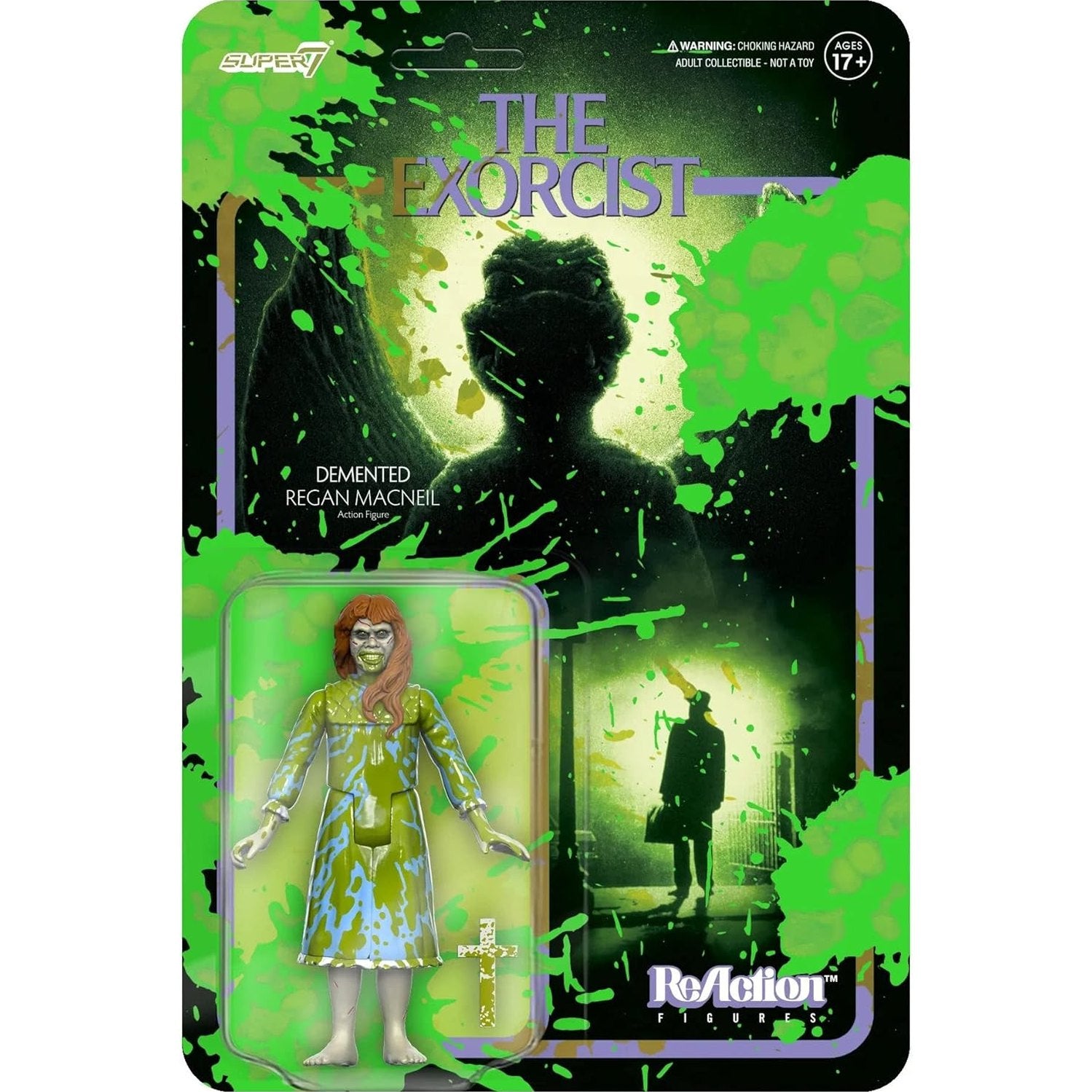 The Exorcist Demented Regan MacNeil Vomit Splatter Action Figure - Super7 - ReAction Wave 2