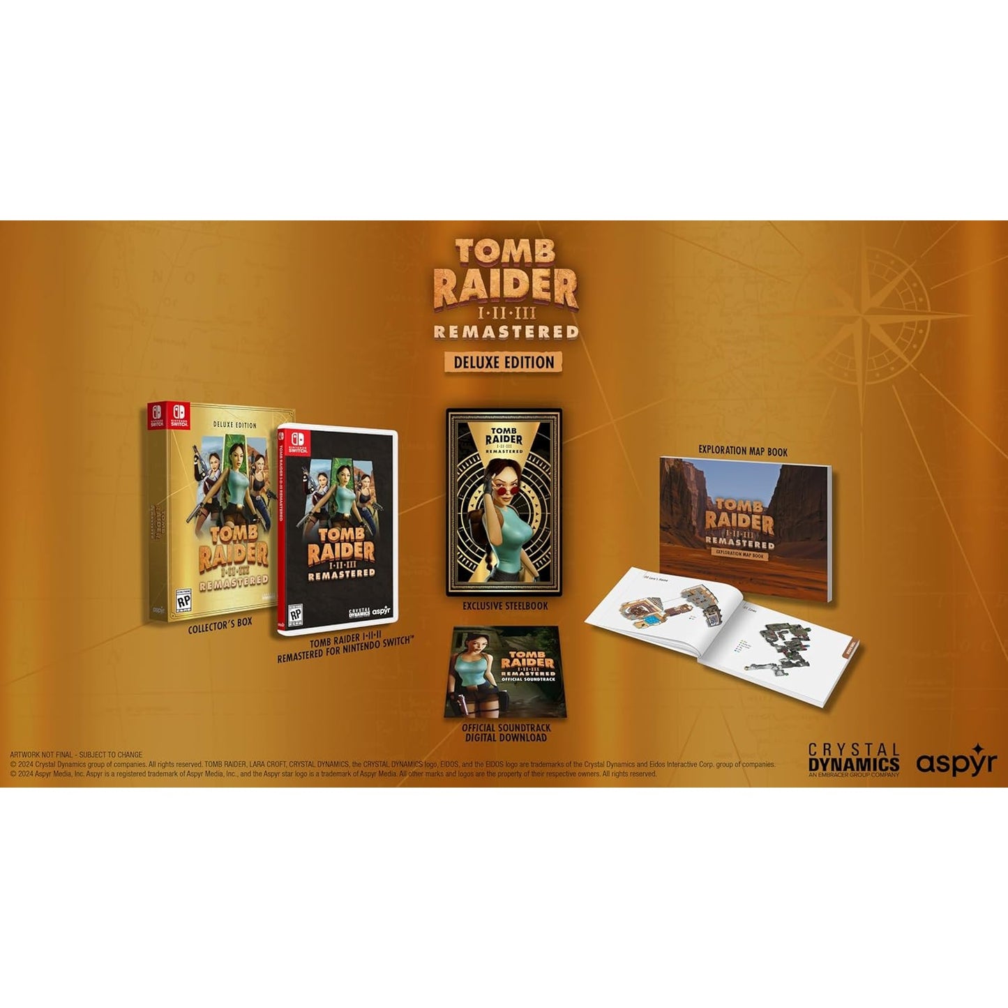 Tomb Raider I-III Remastered Deluxe Edition - Nintendo Switch - Aspyr