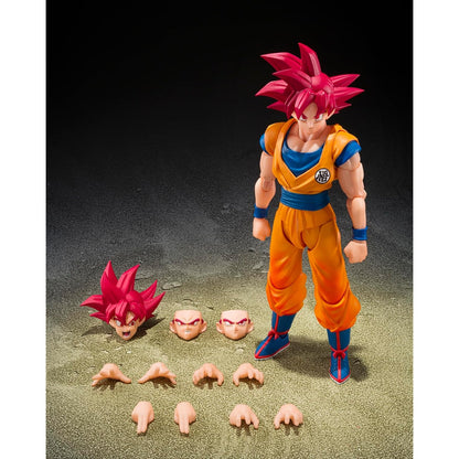 Dragon Ball Super Super Saiyan God Son Goku (God Aura) 5.7-Inch Action Figure - Bandai Tamashii Nations - S.H.Figuarts