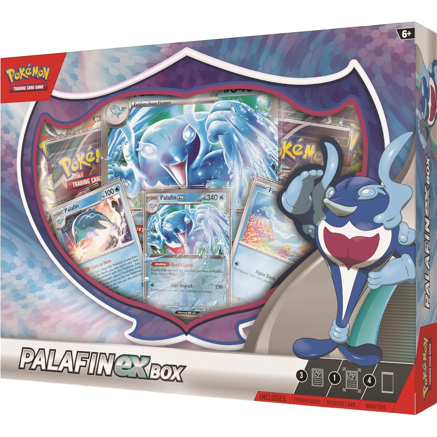 Pokémon TCG: Palafin ex Box - 4 Booster Packs, Foil Promo & More!