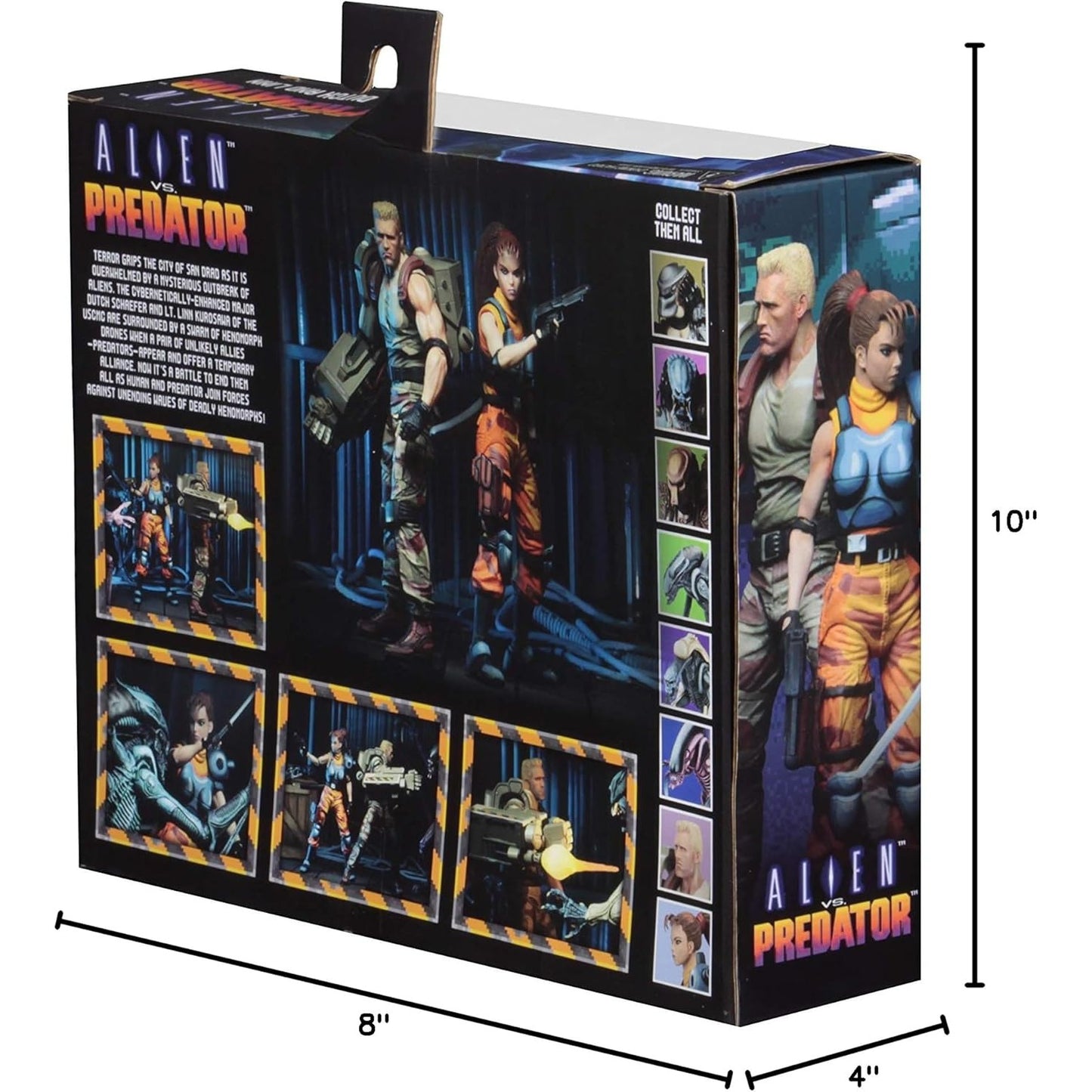 Alien vs Predator Dutch and Linn Arcade Game Ver. Action Figure 2-Pack - NECA