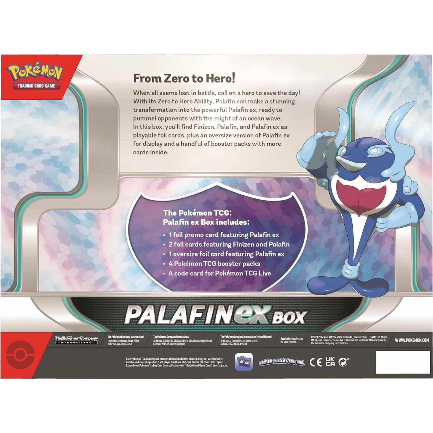 Pokémon TCG: Palafin ex Box - 4 Booster Packs, Foil Promo & More!