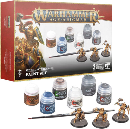 Warhammer: Age of Sigmar Stormcast Eternals Paint Set - 3 Citadel Minatures - Games Workshop