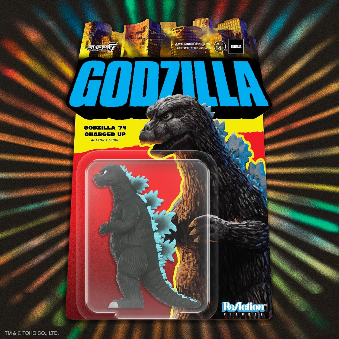 Godzilla vs. Mechagodzilla 1974 Godzilla '74 Charged Up Action Figure - Toho, Super7 - ReAction, Wave 6