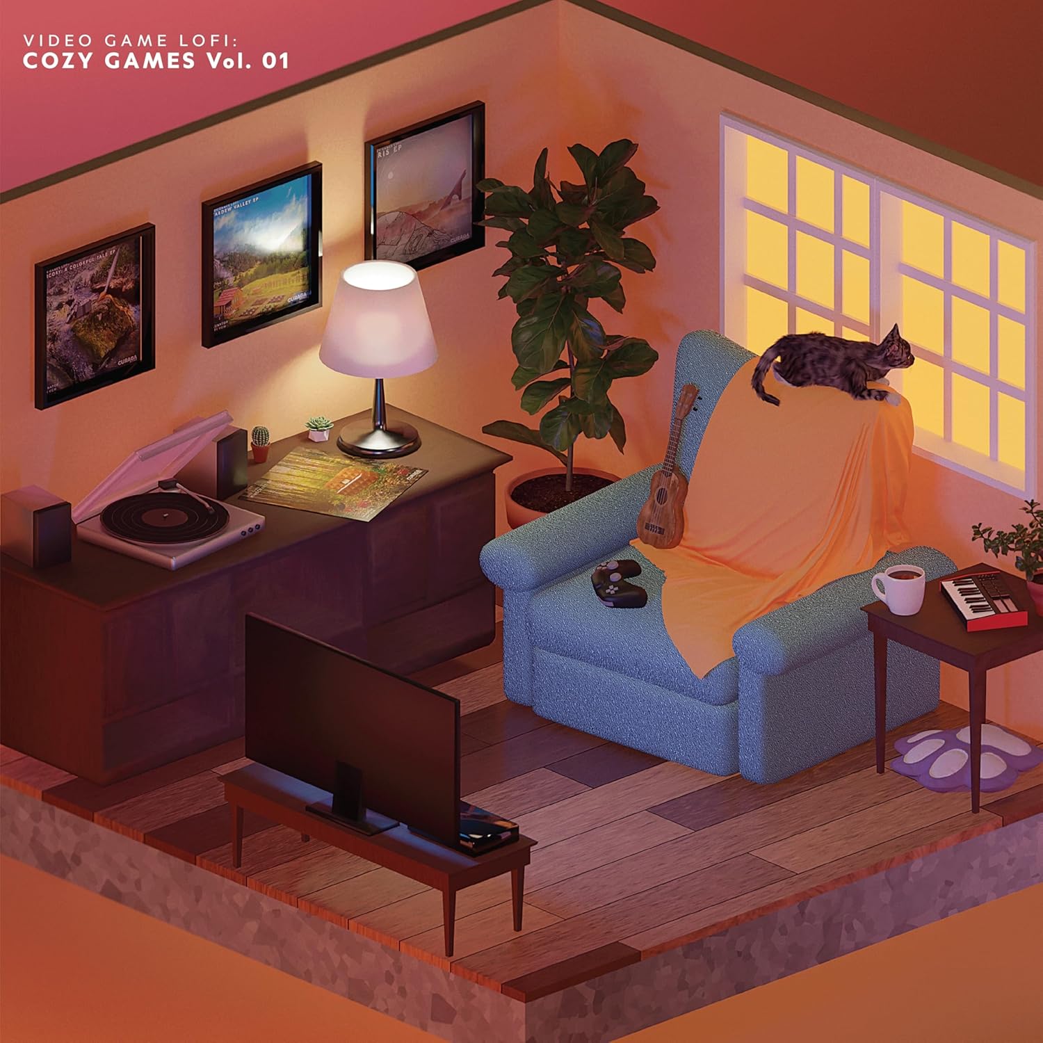 Video Game LoFi: Cozy Games Vol. 01 by Emunator - 12" Vinyl LP Record - Curaga Records
