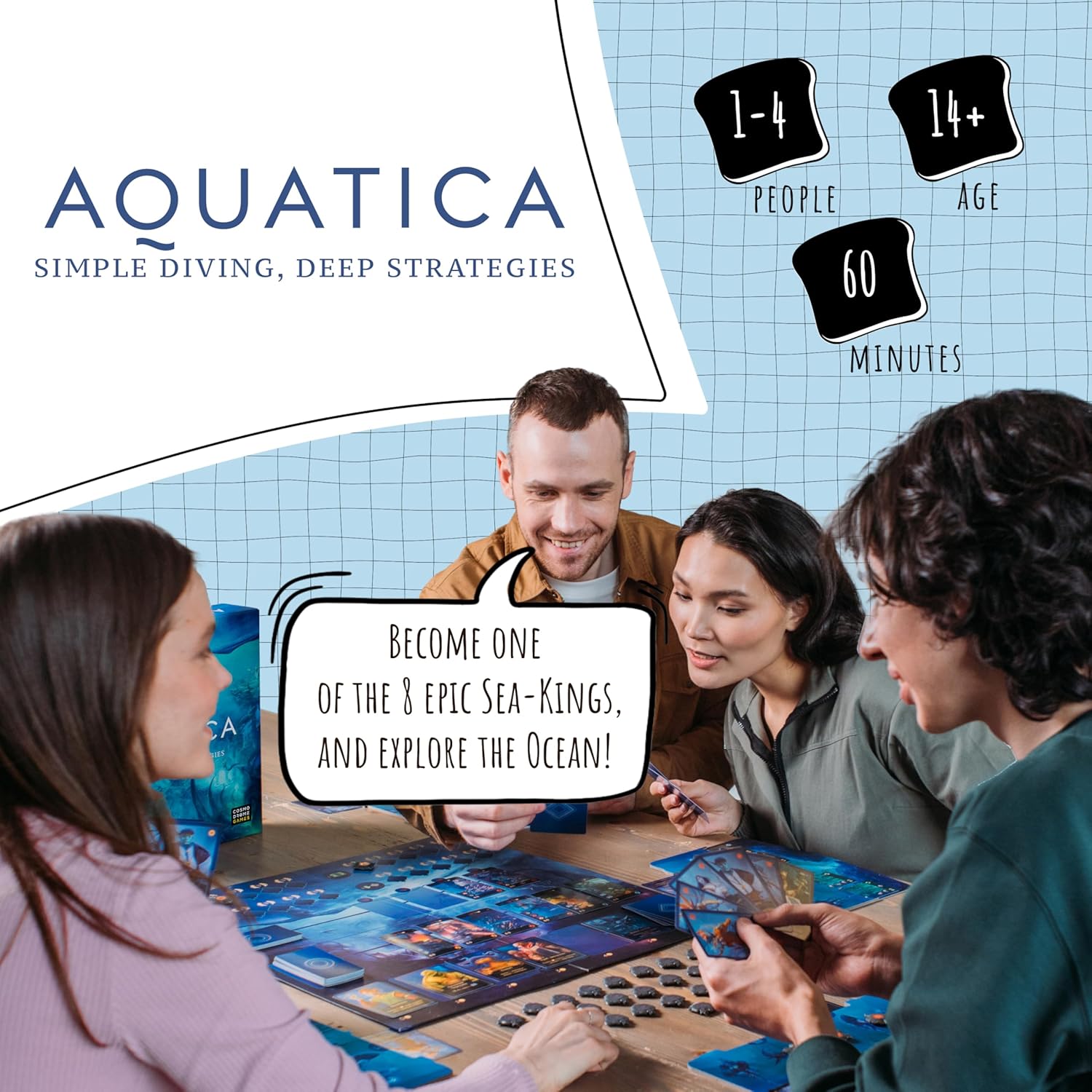 Aquatica Diving Strategy Board Game - Arcane Wonders