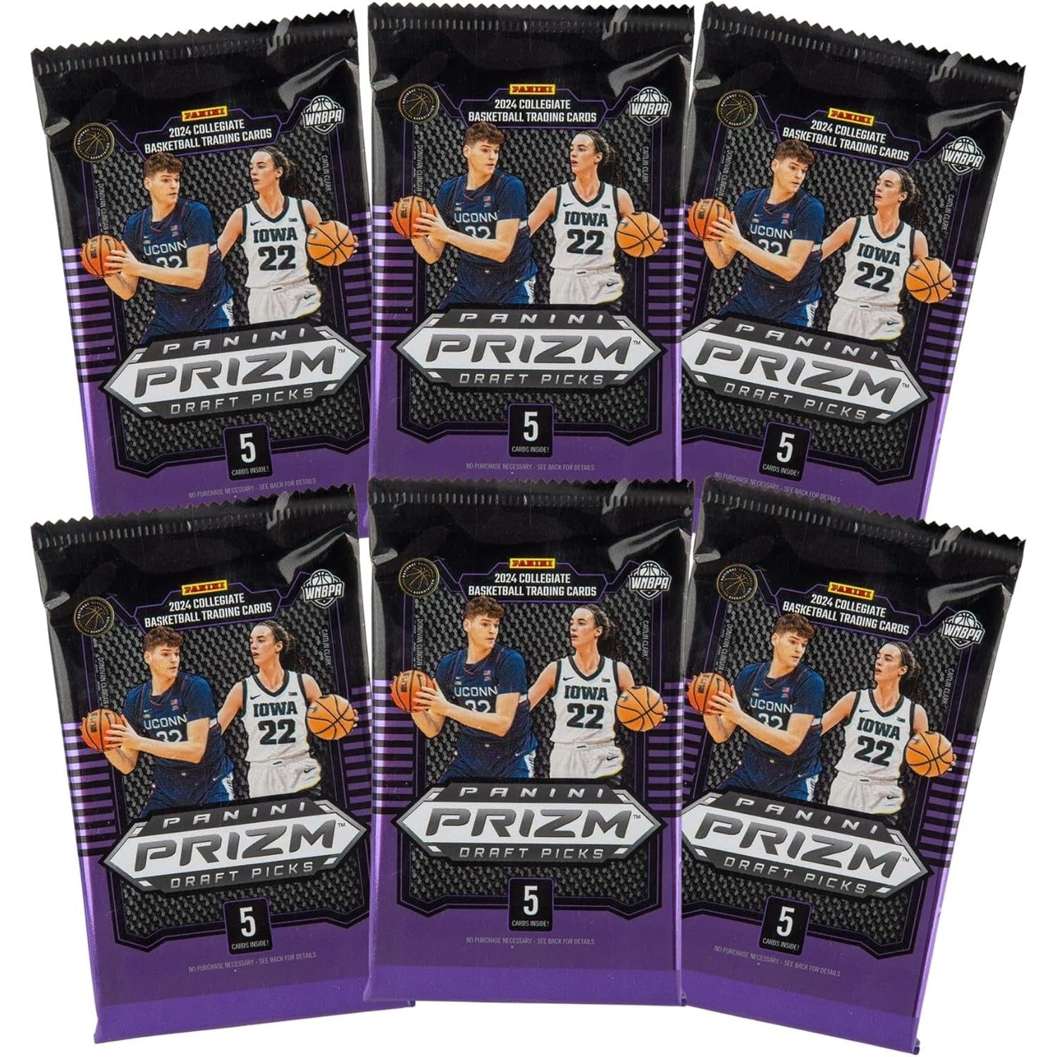 Prizm Draft Picks 2024 Collegiate Basketball Blaster Box - 6 Packs, 30 Cards - Panini