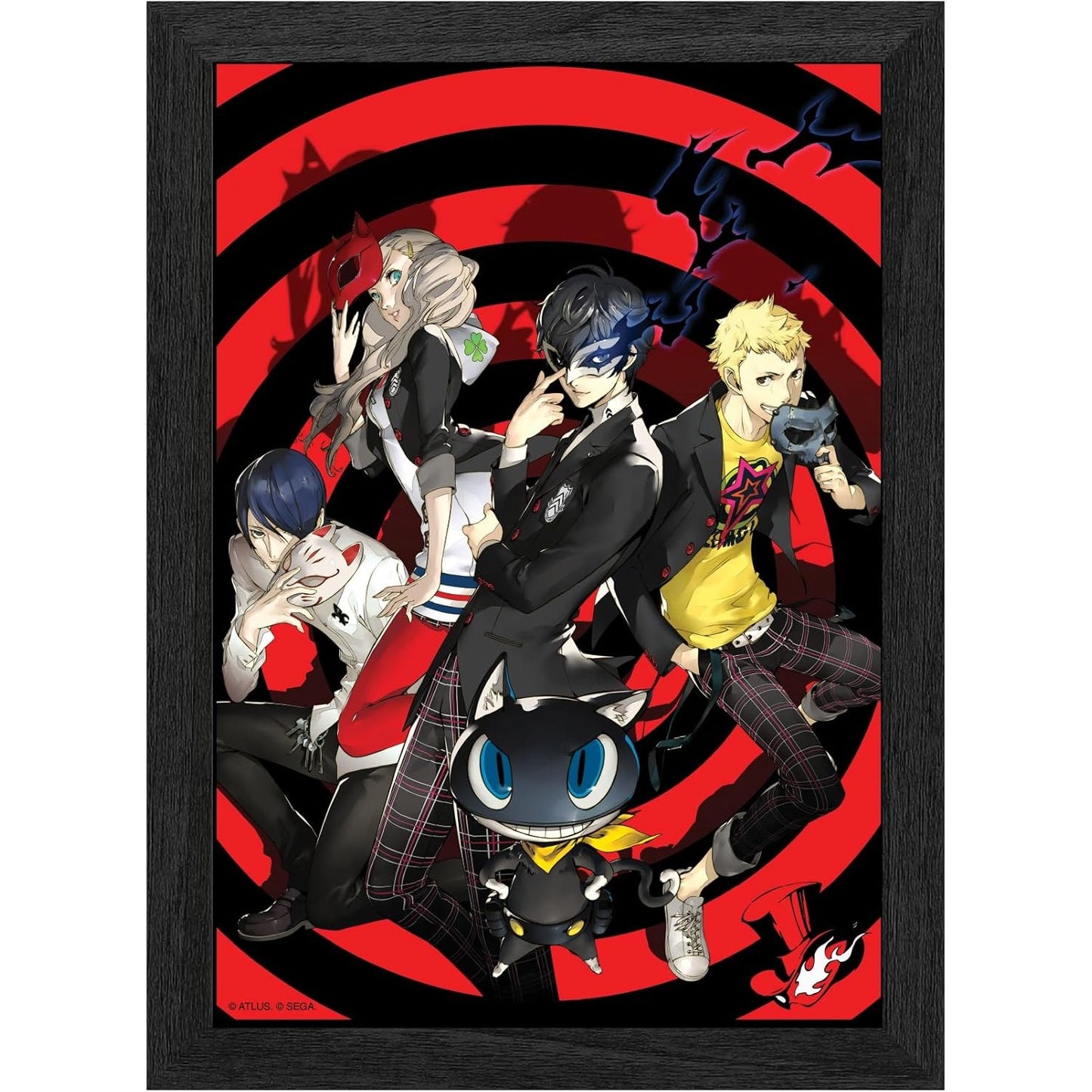 Persona 5 Royal Phantom Thieves of Hearts Framed Lenticular Poster - Level Up Labs - Pixel Frames PLAX