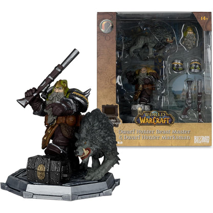 World of Warcraft Dwarf Hunter Beast Master & Marksman 1/12 Scale Figure - McFarlane Toys Wave 2