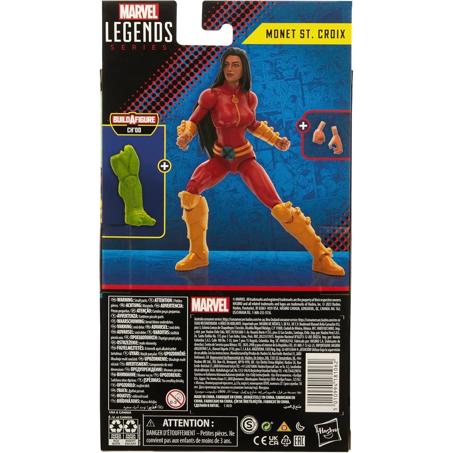 X-Men Marvel Legends Monet St. Croix Action Figure Ch'od BAF - Hasbro - Marvel Legends