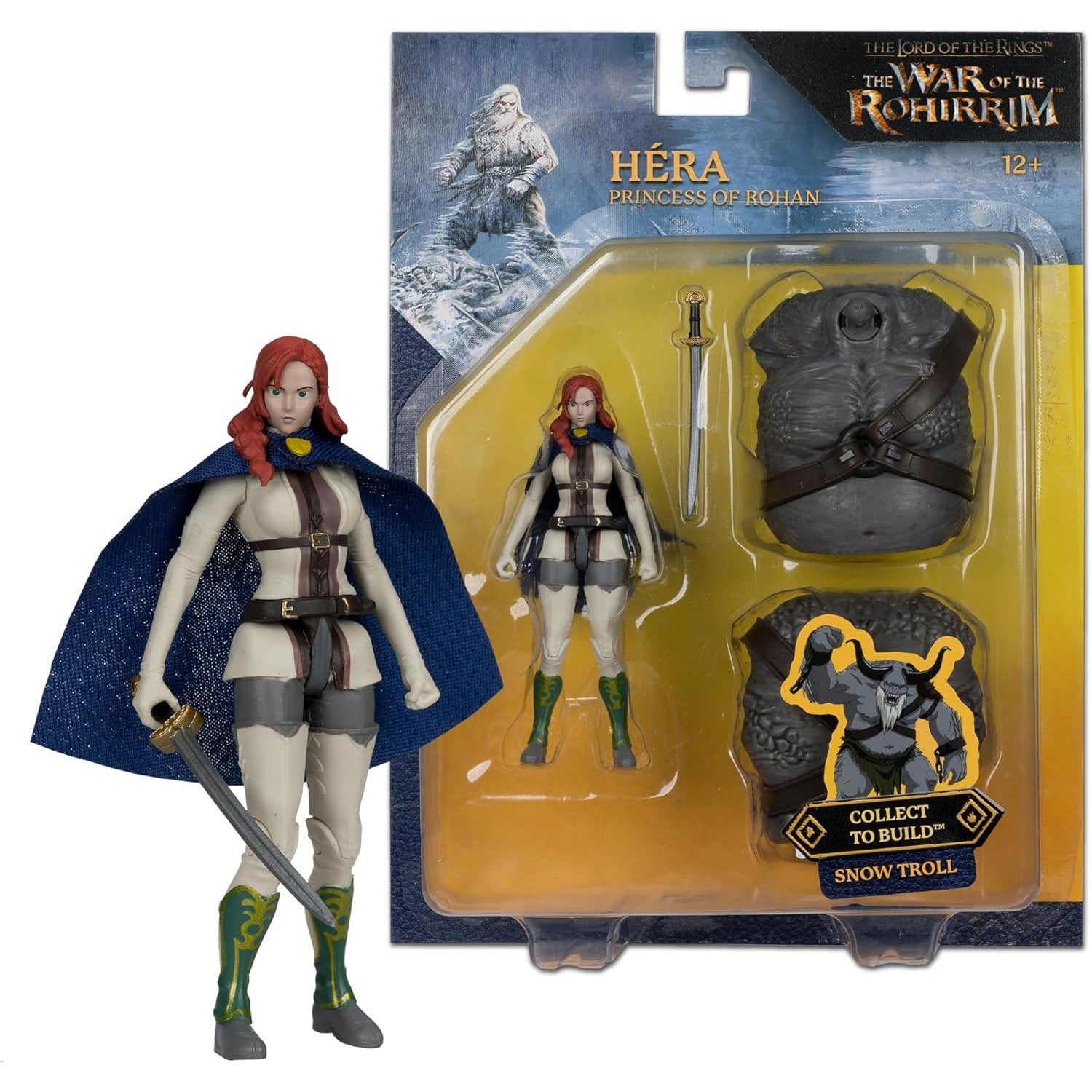 The Lord of the Rings: The War of the Rohirrim Hera Princess of Rohan Action Figure - McFarlane Toys - Snow Troll BAF