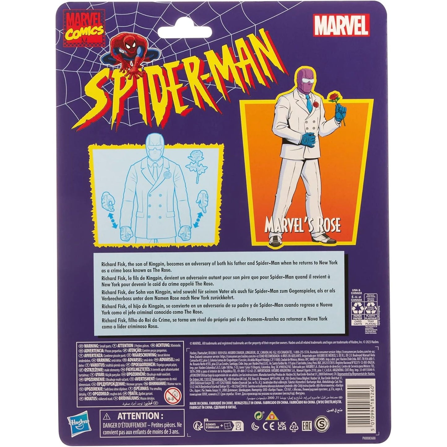 The Amazing Spider-Man Rose Action Figure - Hasbro - Marvel Legends: Retro Collection