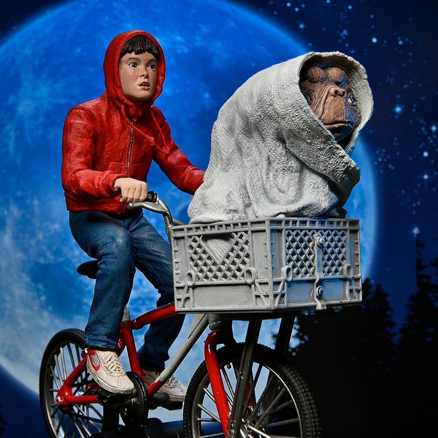 E.T. 40th Anniversary Elliot & E.T. on Bicycle 7" Scale Figure - NECA