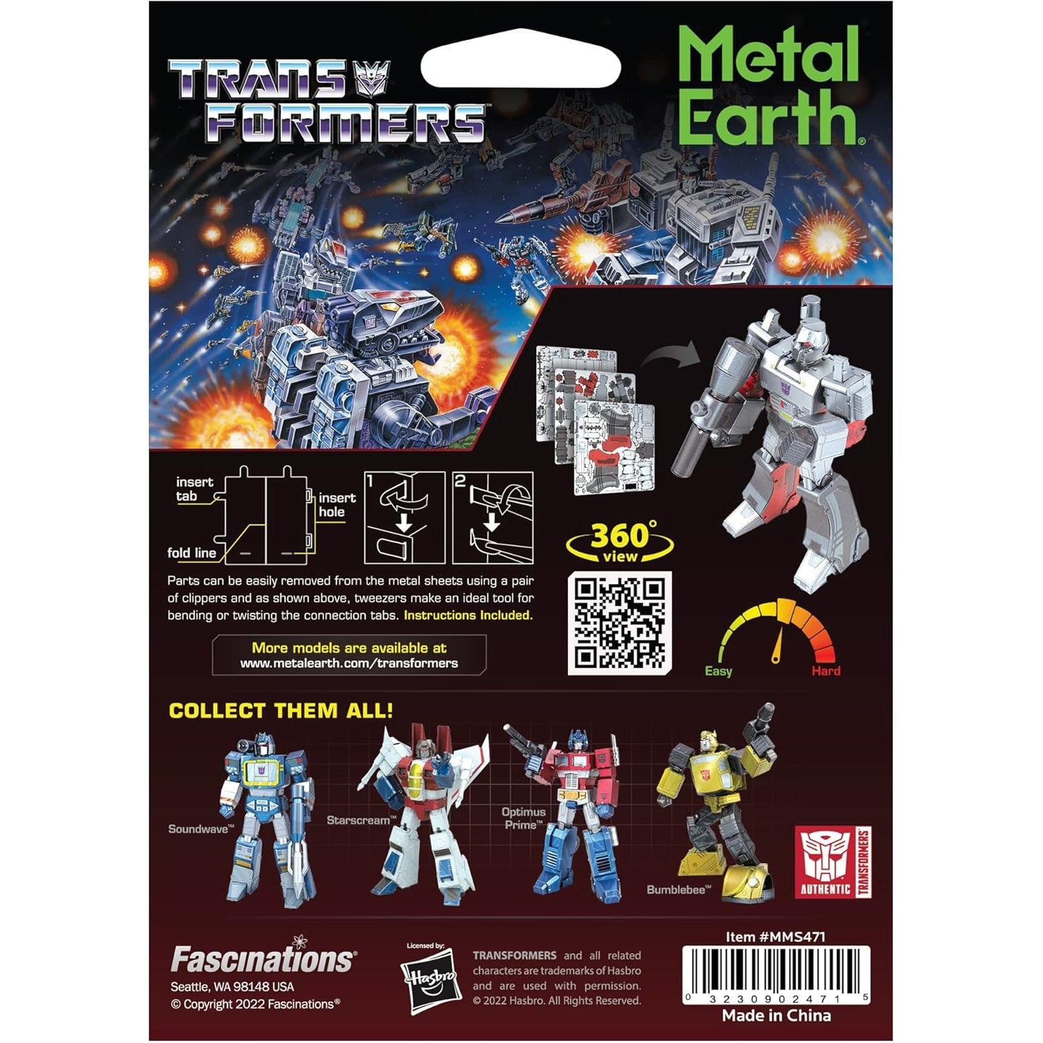 Transformers Megatron Color Ver. 3D Steel Model Kit - Fascinations - Metal Earth