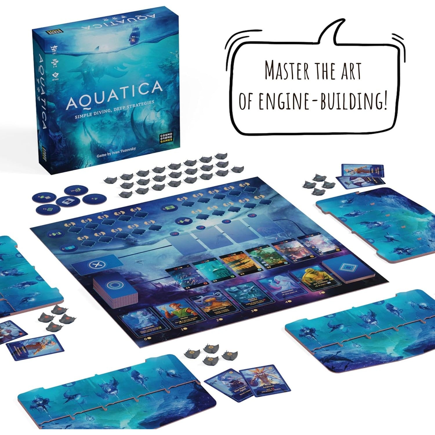 Aquatica Diving Strategy Board Game - Arcane Wonders