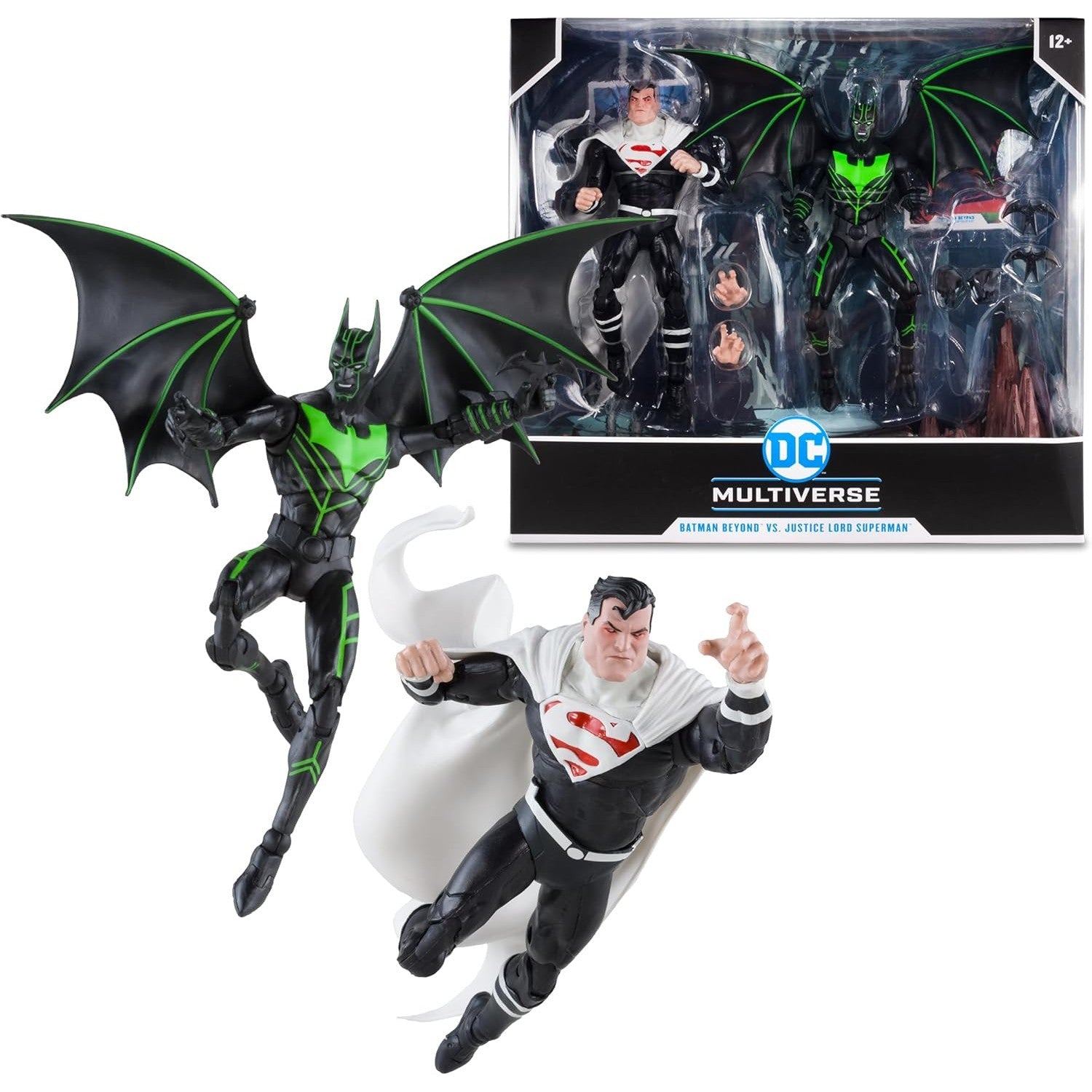 DC Multiverse Batman Beyond vs. Justice Lord Superman Action Figure Set - McFarlane Toys