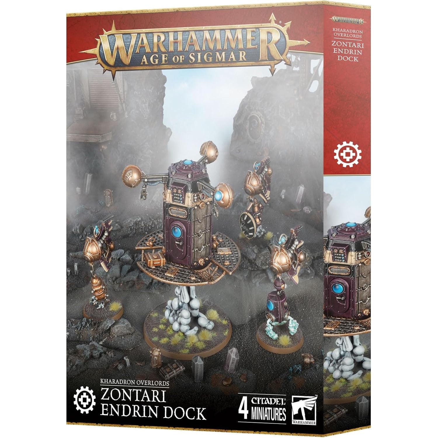 Warhammer: Age of Sigmar Kharadron Overlords Zontari Endrin Dock - Terrain Piece & 4 Citadel Miniatures - Games Workshop