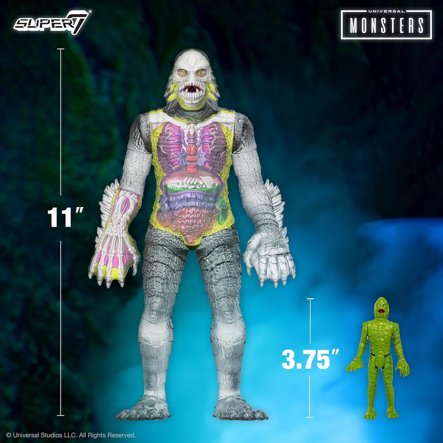 Universal Monsters Super Cyborg Creature from the Black Lagoon Clear Action Figure - Super7