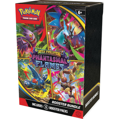 Pokémon TCG: Mega Evolution—Phantasmal Flames Booster Bundle - 6 Packs, Ages 6+