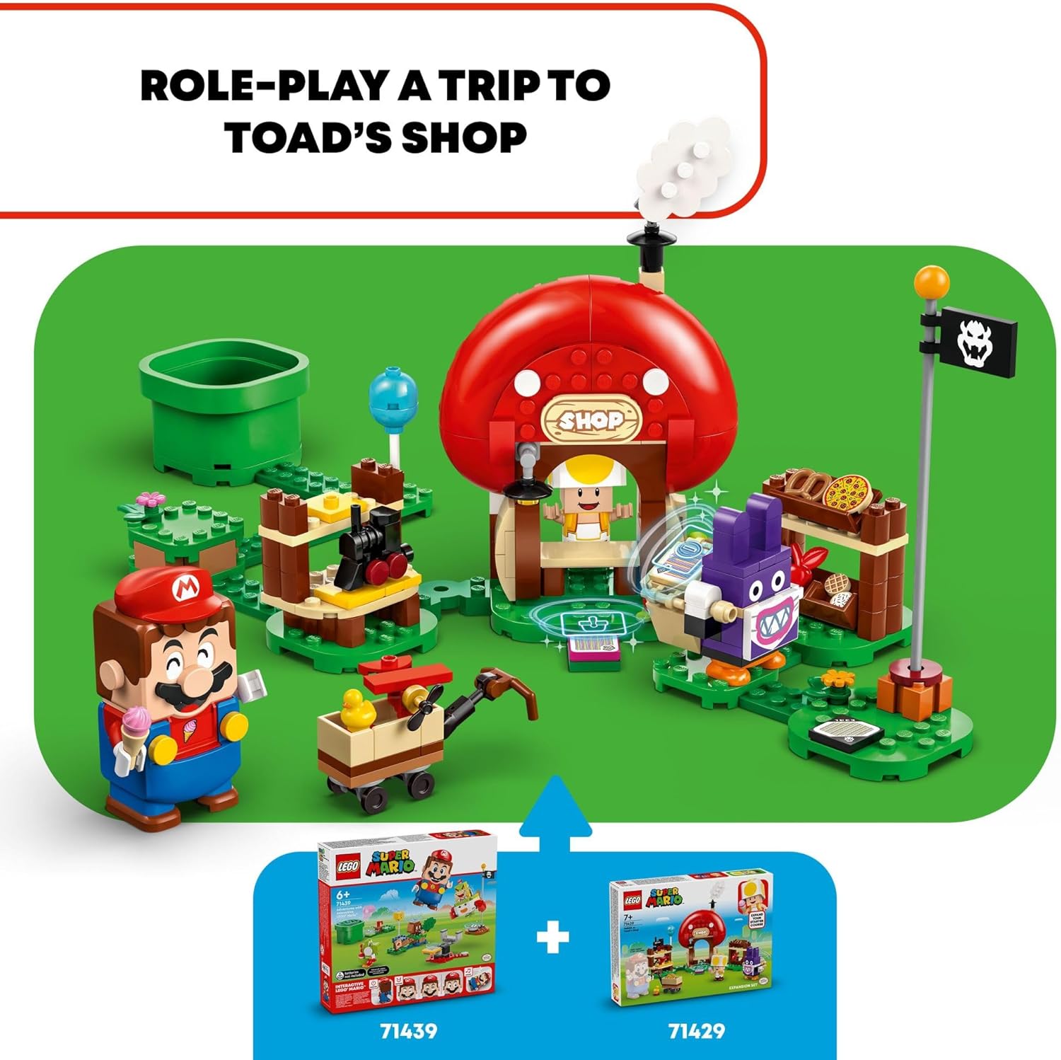 LEGO Super Mario Buildable Game Nabbit at Toad's Shop Expansion Set - LEGO #71429