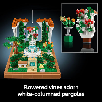 LEGO Icons Fountain Garden Display Building Set - LEGO #10359